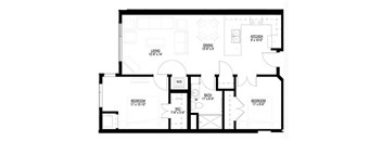2 Bedroom Floor Plan