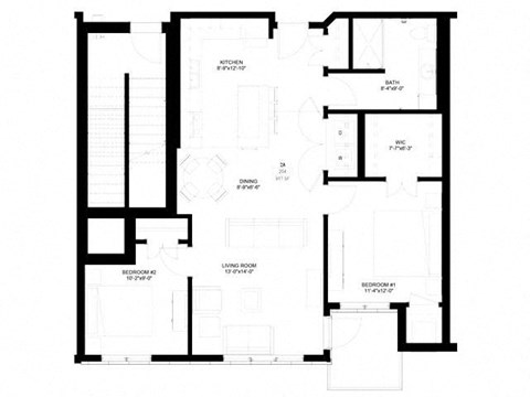 2A at The Legends of Columbia Heights 55+ Living, Columbia Heights, Minnesota, 55421