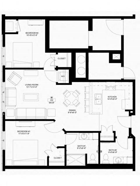 2C at The Legends of Columbia Heights 55+ Living, Columbia Heights, MN