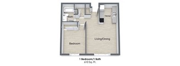 Lonnie Adkins Court_1 Bedroom Floor Plan
