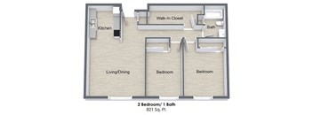 Lonnie Adkins Court_2 Bedroom Floor Plan
