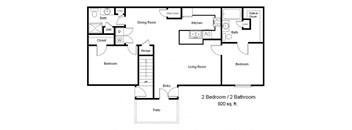 Madison Pointe_2 Bedroom Floor Plan