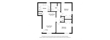 Magnolia Court_2 Bedroom Floor Plan