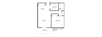 Maryland Park_1 Bedroom Floor Plan