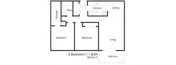 Maryland Park_2 Bedroom Floor Plan