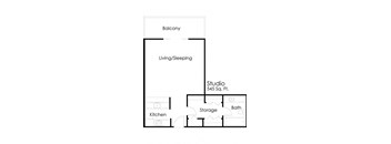 Maryland Park_Studio Floor Plan