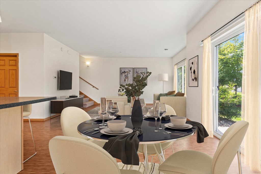 Medina Townhomes_Model Dining Living Room