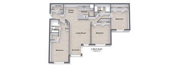 Mill Creek_3 Bedroom Floor Plan