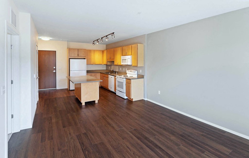 Living And Kitchen at Millberry Apartments, St. Paul, MN 55114