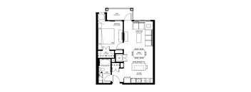 Millberry_1 Bedroom Floor Plan