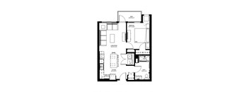 Millberry_1 Bedroom Floor Plan