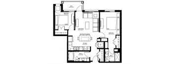 Millberry_2 Bedroom Floor Plan
