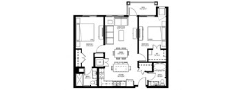 Millberry_2 Bedroom Floor Plan
