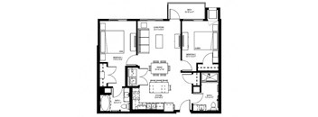 Millberry_2 Bedroom Floor Plan
