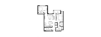 Millberry_2 Bedroom Floor Plan