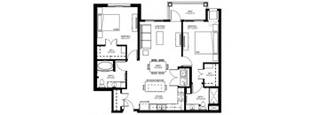 Millberry_2 Bedroom Floor Plan