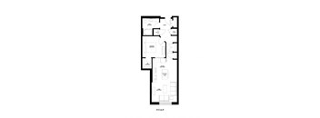 Millworks_1 Bedroom Floor Plan