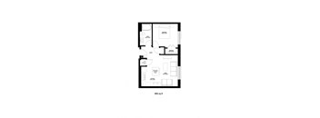 Millworks_1 Bedroom Floor Plan