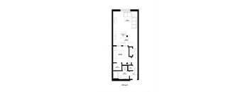 Millworks_1 Bedroom Floor Plan
