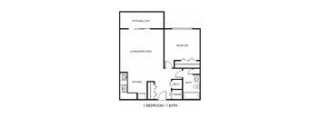 Mossy Oaks_1 Bedroom Floor Plan