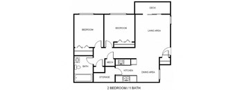Mossy Oaks_2 Bedroom Floor Plan