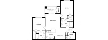 Mulberry Place_2 Bedroom Floor Plan