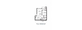 North Range Crossings_1 Bedroom Floor Plan