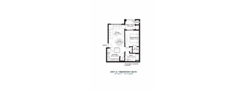 North Range Crossings_1 Bedroom Floor Plan