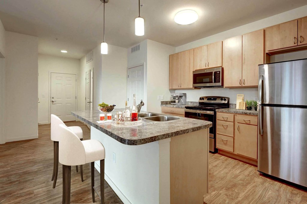 North Range Crossings_Model Apartment Kitchen Entrance