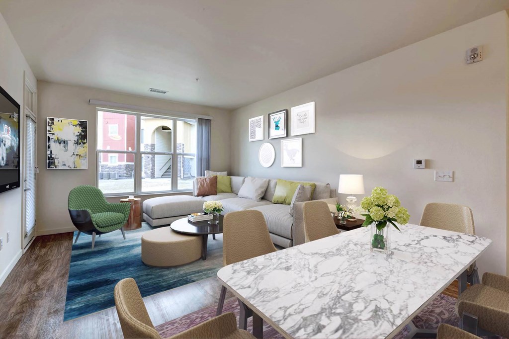North Range Crossings_Model Apartment Living Room