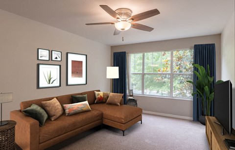 Oaks at New Hope_Model Living Room