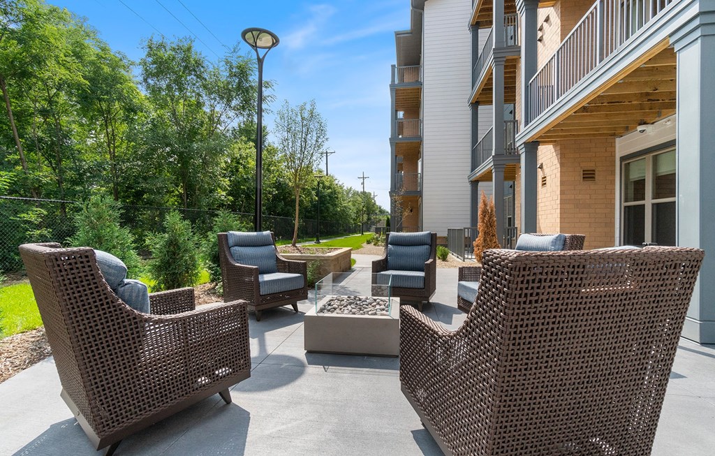 Fire Pit at Oaks Landing 55+ Apartments, New Brighton, 55112