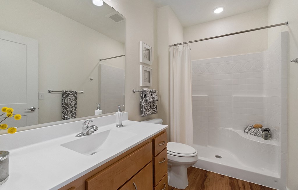 Bathroom at Oaks Landing 55+ Apartments, Minnesota, 55112