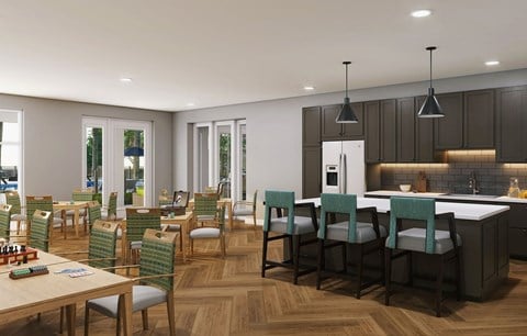 Pub and Game Room  at Osprey Park 62+ Apartments, Florida