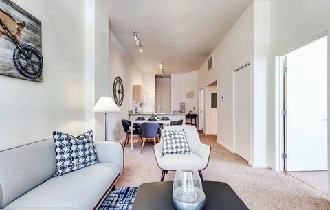 Dominium-Park Avenue West-Model Living Room at Park Avenue West, Denver, 80205