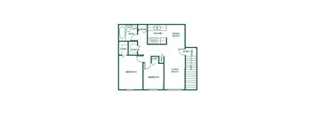 2 Bedroom Floor Plan
