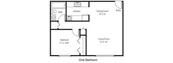 Park Winds_1 Bedroom Floor Plan