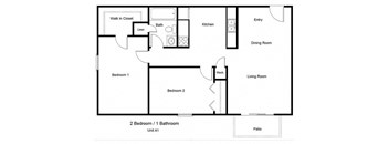 Park Winds_2 Bedroom Floor Plan