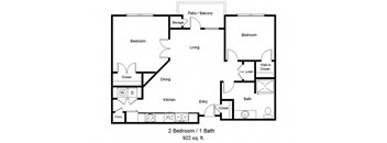 2 bedroom floor plan