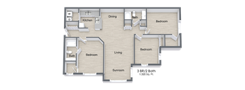 3 Bedroom Floor Plan