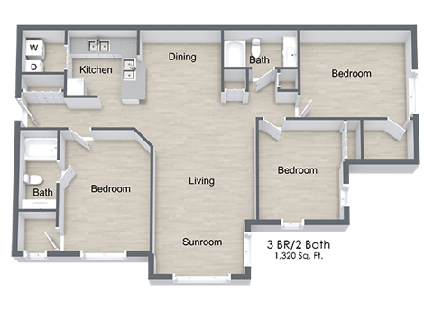 3 Bedroom Floor Plan