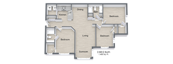 3 Bedroom Floor PLan