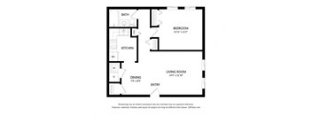 Pheasant Ridge_1 Bedroom Floor Plan