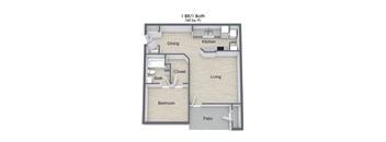 Pine Tree_1 Bedroom Floor Plan