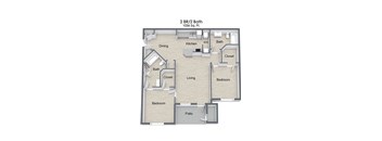 Pine Tree_2 Bedroom Floor Plan
