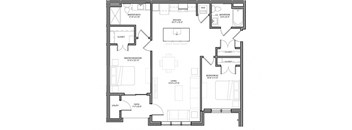 Preserve at Highland Ridge_2 Bedroom Floor Plan