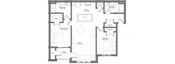 Preserve at Highland Ridge_2 Bedroom Floor Plan