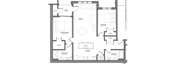 Preserve at Highland Ridge_2 Bedroom Floor Plan