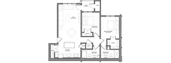 Preserve at Highland Ridge_2 Bedroom Floor Plan
