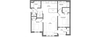 Preserve at Highland Ridge_2 Bedroom Floor Plan